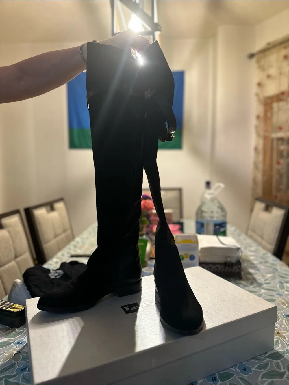 Over-the-Knee Black Suede Boots - Elegant Women's Riding Style
